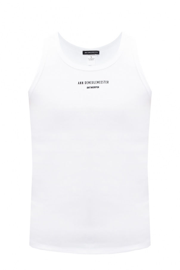 Ann Demeulemeester Logo tank top